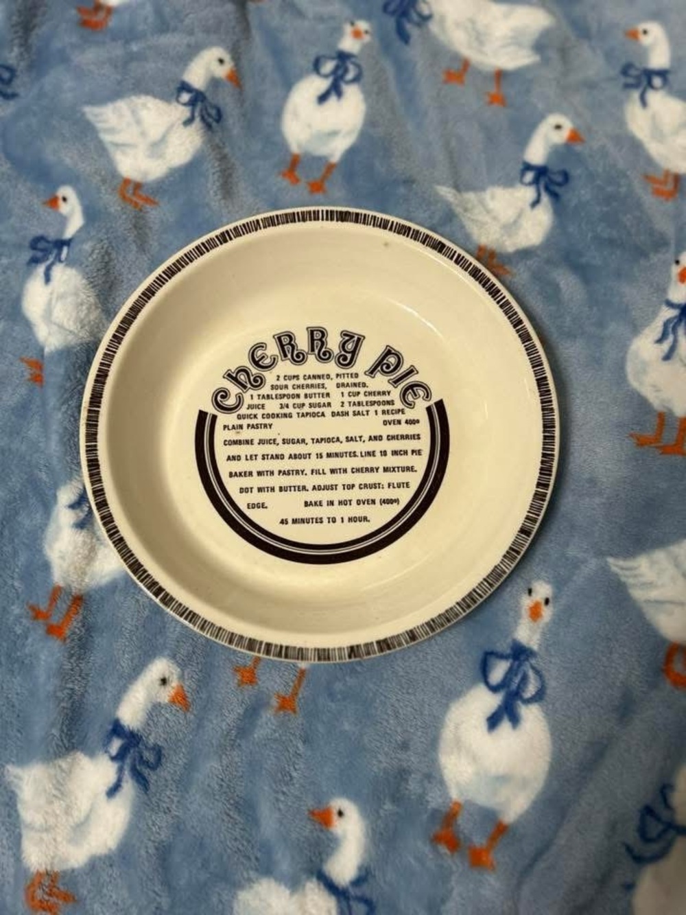 Vintage Cherry Pie Dish